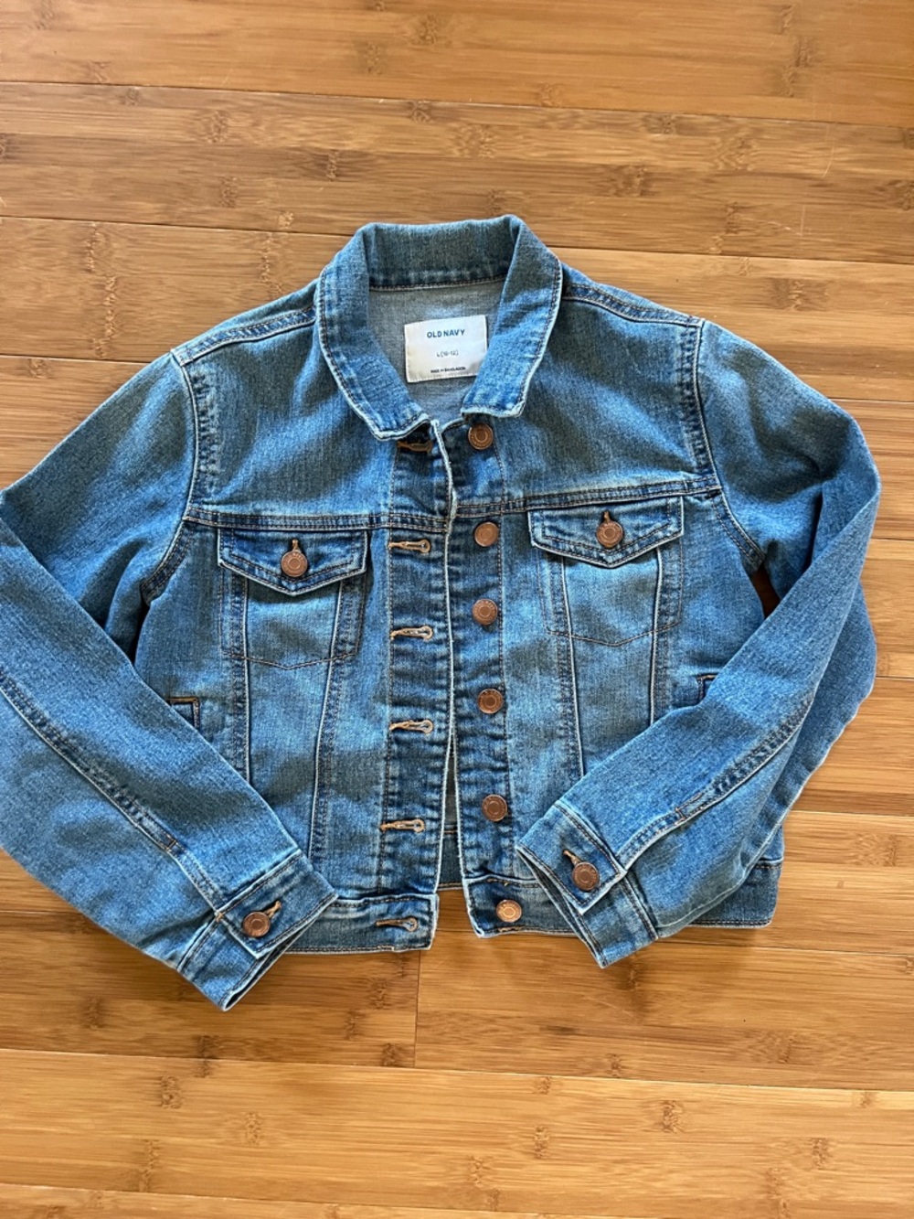 Old Navy Medium Blue Denim Trucker Jacket